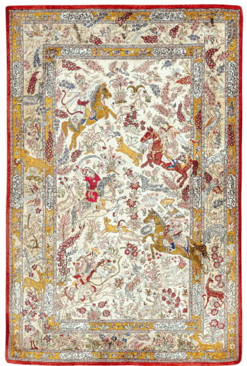 Ghom Silk– Northwest Persia, antique oriental rug