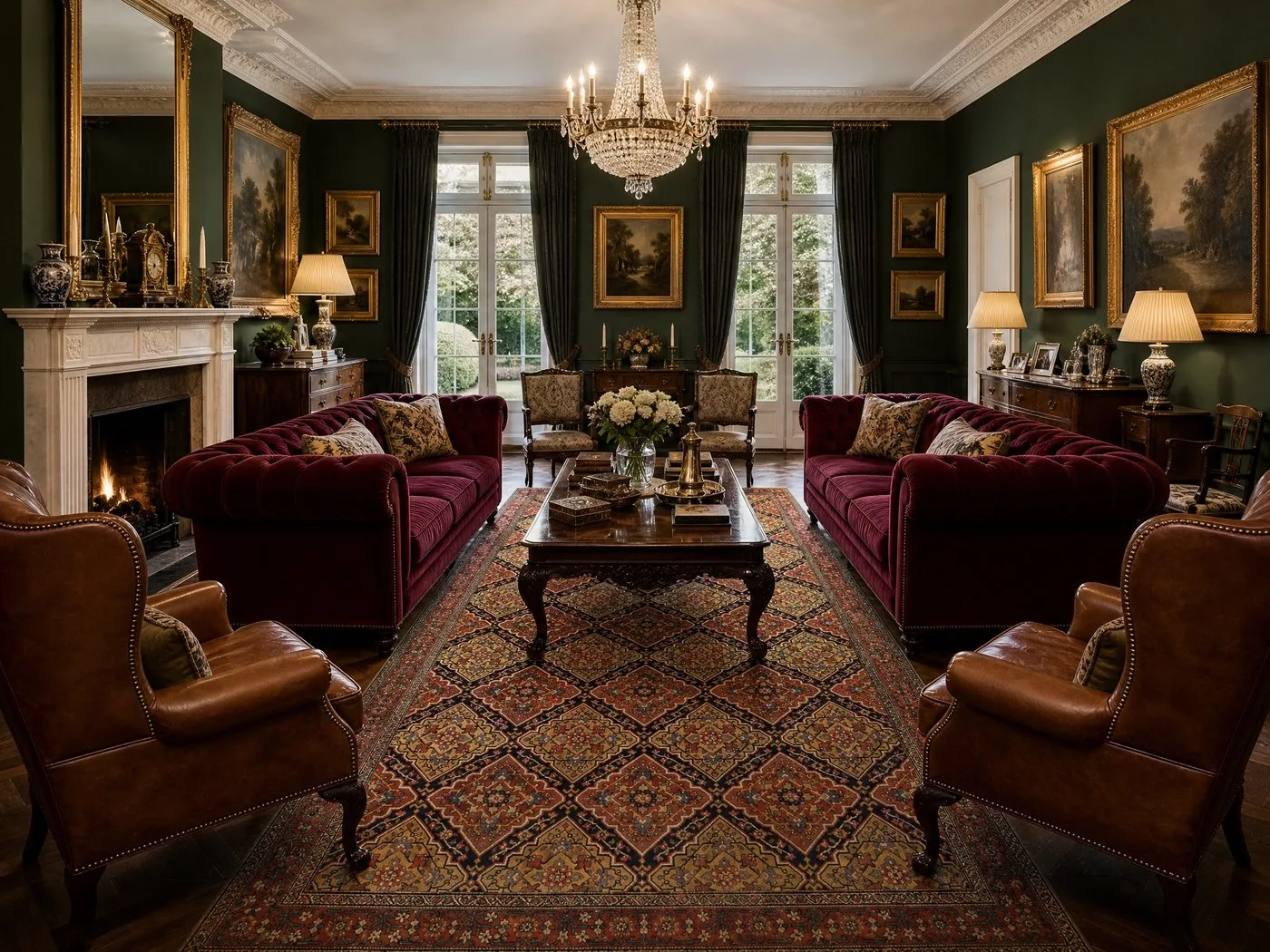 Bidjar rug in a room setting