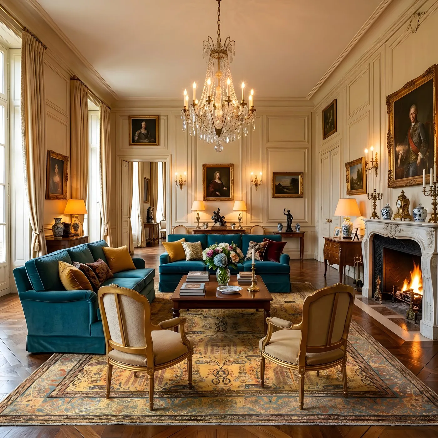 Farahan rug in a room setting